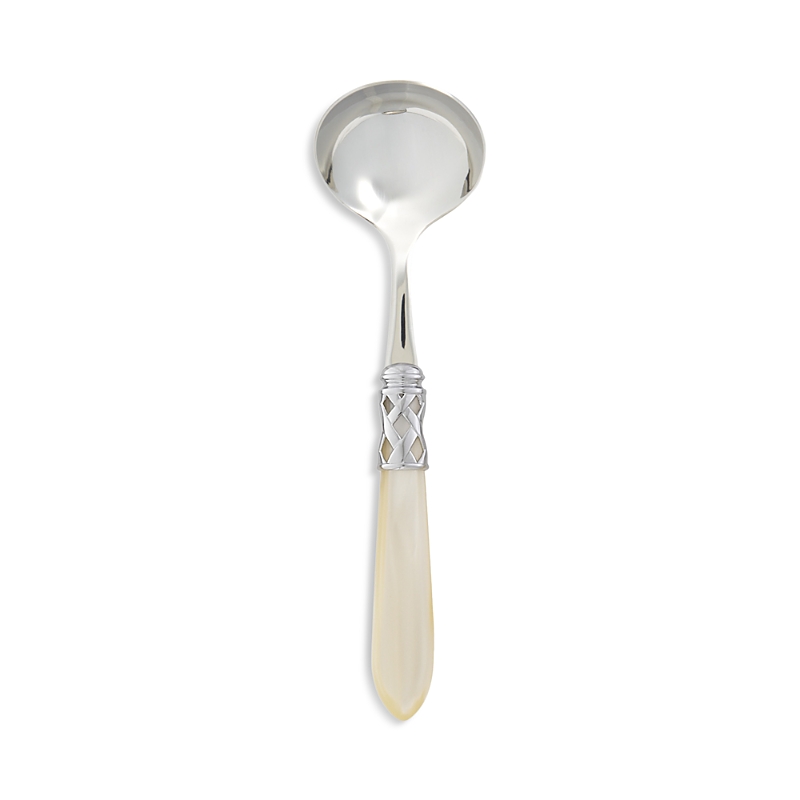 Vietri Aladdin Brilliant Aqua Sauce Ladle In Brilliant Ivory