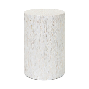 Surya Iridescent Global Shell And Wood Side Table ISC-001