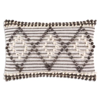 Surya Anders Diamond Lumbar Pillow, 14 x 22