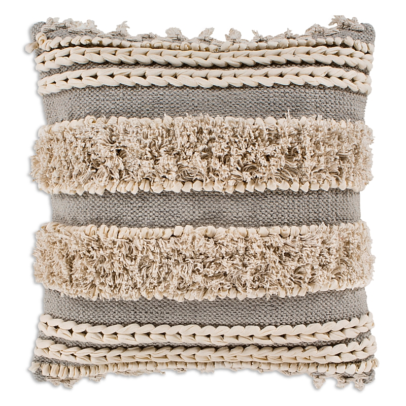 Surya Helena Knotted Stripes Decorative Pillow, 20 x 20