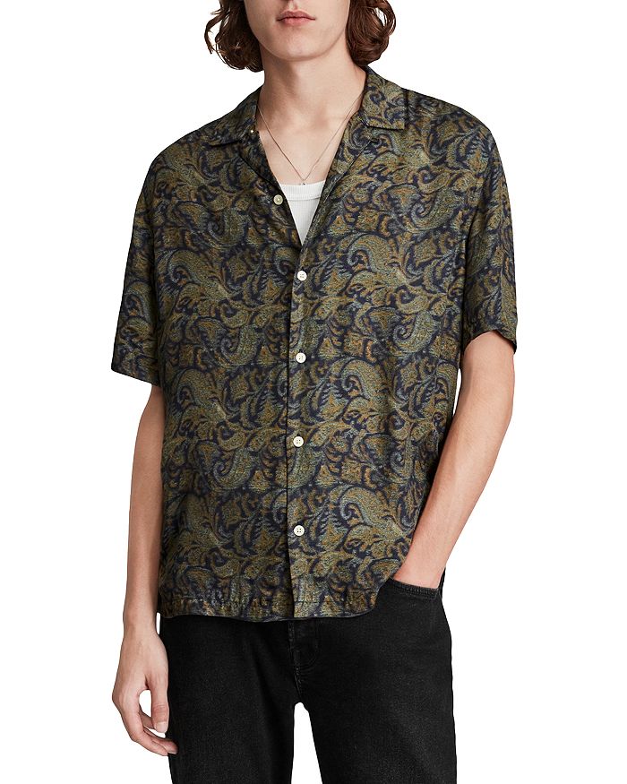 ALLSAINTS Transmission Short Sleeve Paisley Shirt | Bloomingdale's