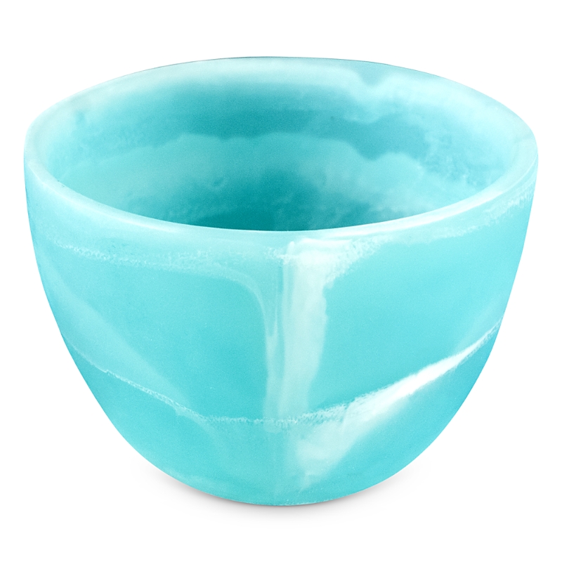 Nashi Deep Bowl, Small In Aqua Swirl