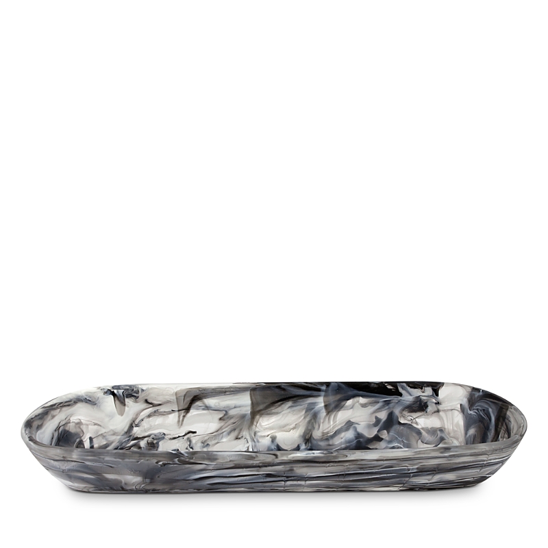 Nashi Boat Bowl In Black Swirl