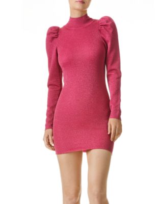 Alice 2024 + Olivia Issa Turtleneck Puff Sleeve Dress