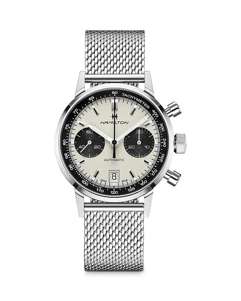 Hamilton American Classic Intra-matic Auto Chrono In White/silver