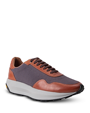 Gordon Rush Men's Lancaster Premium Lace Up Sneakers In Gray/cognac