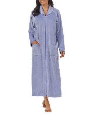 Eileen West Long Zip Robe In Blueberry