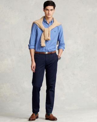 Classic Fit Long Sleeve Cotton Oxford Button Down Shirt