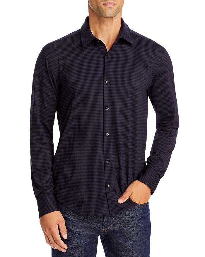 HUGO Ermo Gingham Casual Slim Fit Button Down Shirt | Bloomingdale's