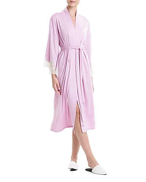 Natori Luxe Shangri-la Robe In Soft Lavender