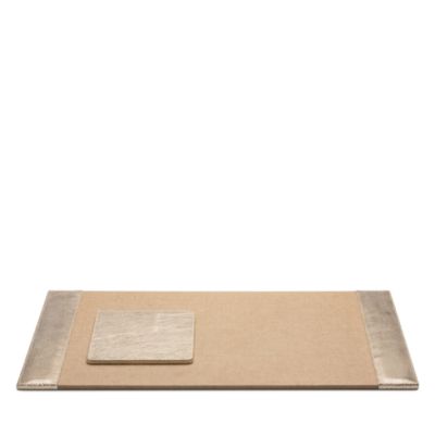 Pigeon & Poodle - Viana Metallic Trim Blotter & Mouse Pad