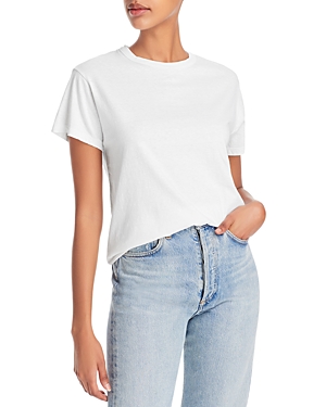 Agolde Short-sleeved Supima Cotton T-shirt In White