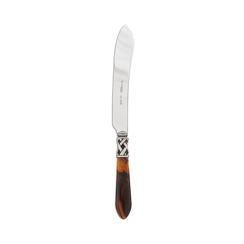 Vietri Aladdin Antique Look Cake Knife In Antique Tortoiseshell