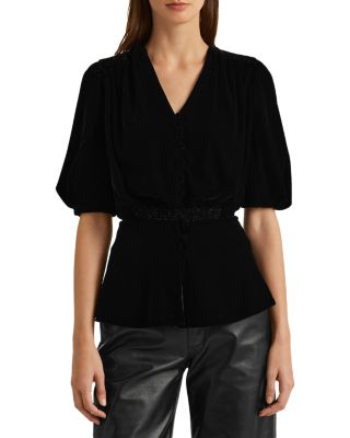 ralph lauren velvet top