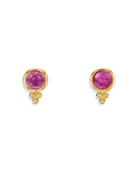 Temple St. Clair - 18K Yellow Gold Pink Tourmaline Piccolo Stud Earrings - 100% Exclusive