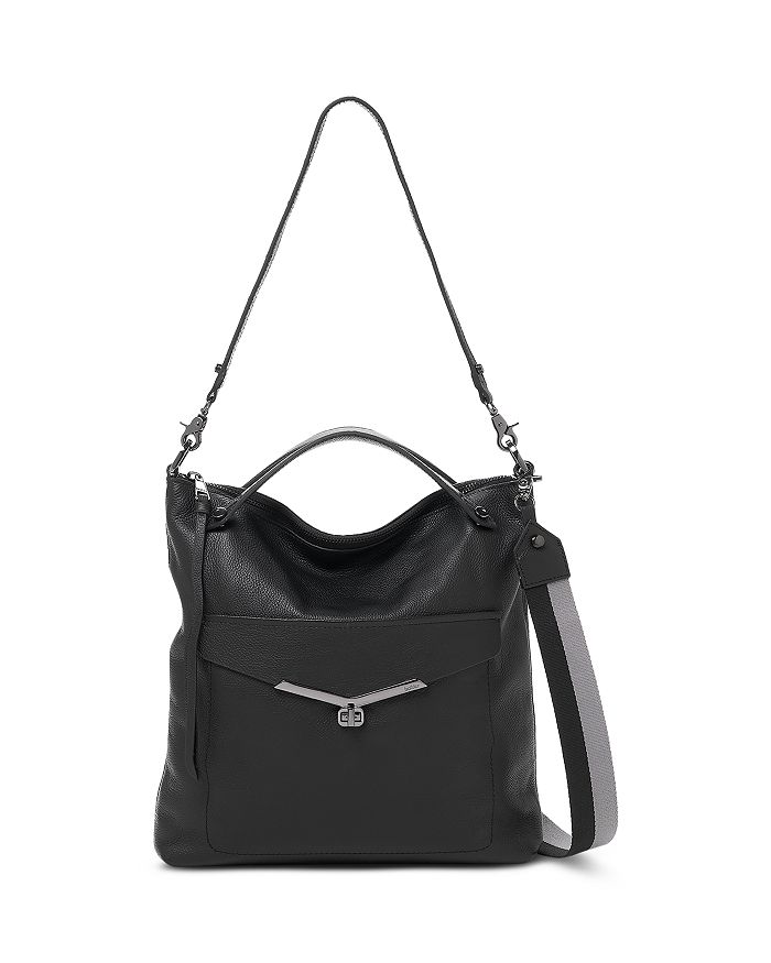 Valentina Leather Convertible Hobo Bag