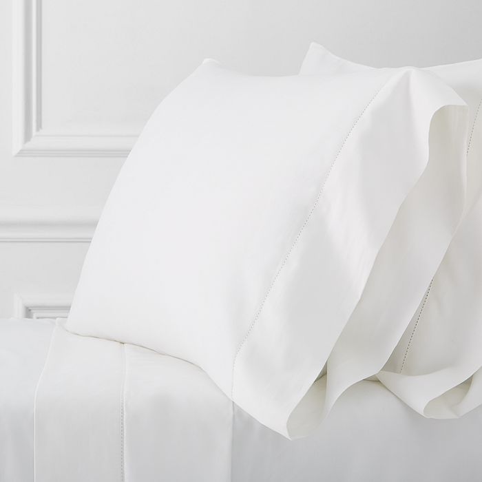 Shop Hudson Park Collection 680tc Fitted Sateen Sheet, Full - 100% Exclusive In White