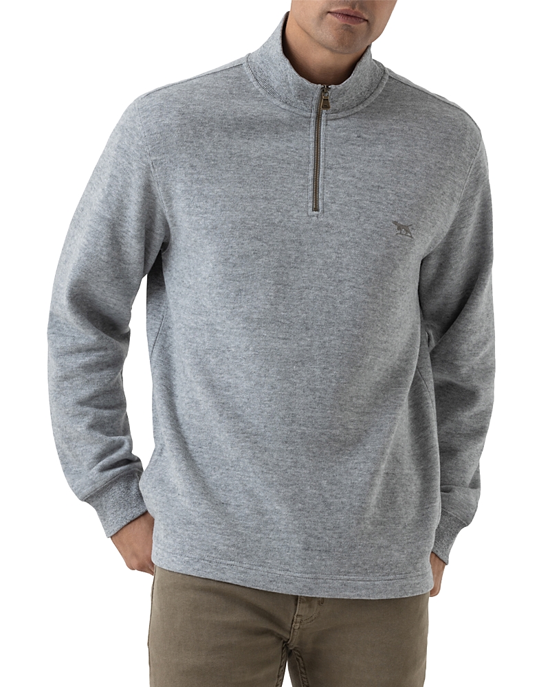 Rodd & Gunn Alton Ave Quarter Zip Sweater In Fog