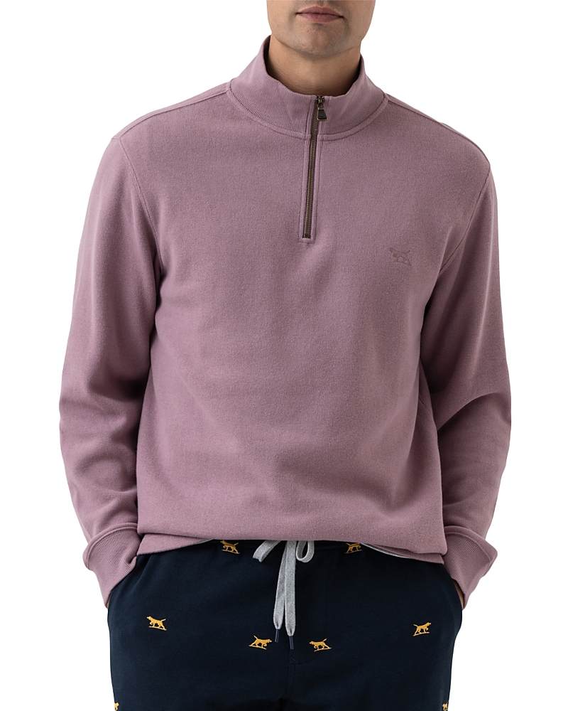 Rodd & Gunn Alton Ave Quarter Zip Sweater In Mauve