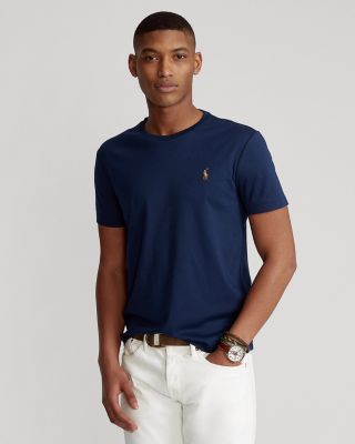 Polo Ralph Lauren Cotton Jersey T-shirt Custom Slim-fit In Blue