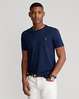 Polo Ralph Lauren Cotton Embroidered Logo Tee In Refined Navy