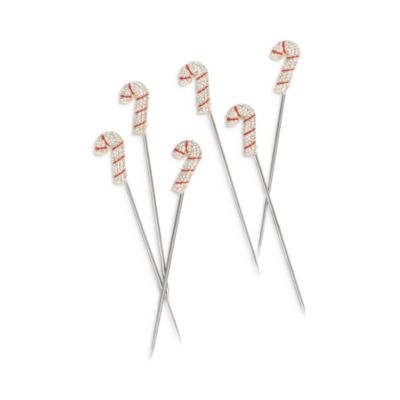 Joanna Buchanan - Candy Cane Cocktail Picks, Set of 6