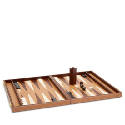 Pigeon & Poodle - Grantham Leather Backgammon Set