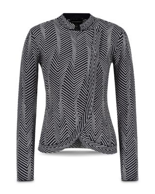 トップス EMPORIO ARMANI archive knit Emporio Armani Men's Wool Geometric Crewneck Sweater