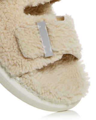 サンダル・ミュール ALEXANDER MCQUEEN Beige Eco Fur Slippers Alexander McQueen Beige Eco Fur Slippers | italist