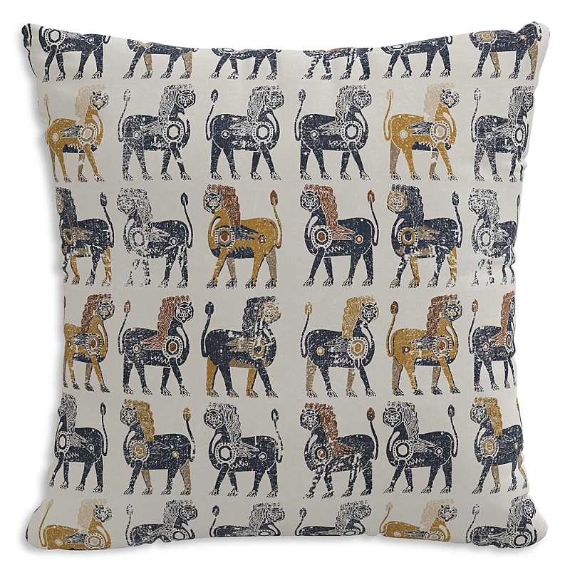 Sparrow & Wren Down Pillow in Block Ochre, 20 x 20