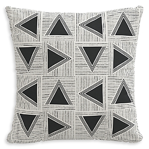 Sparrow & Wren Down Pillow in Tri Black & White, 20 x 20