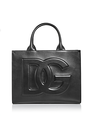 Dolce & Gabbana Leather Tote In Black