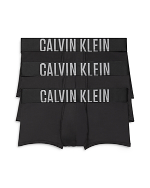 Calvin Klein Intense Power Low Rise Trunks, Pack Of 3 In Black