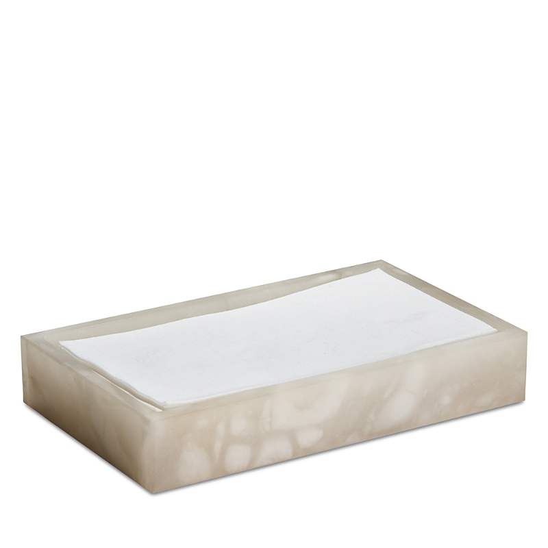 Labrazel Alisa Alabaster Towel Tray, Cream In Creamy Ivory