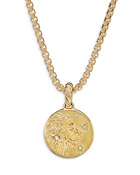 David Yurman - 18K Yellow Gold Diamond Leo Amulet Pendant