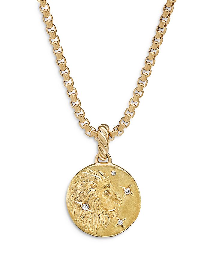 David Yurman - 18K Yellow Gold Diamond Zodiac Amulet Pendant