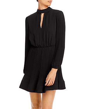 MILLY VAL PLEATED MINI DRESS