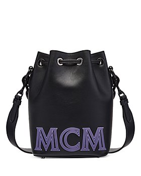 MCM - Drawstring Leather Bucket Bag