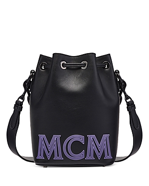 Mcm Drawstring Bucket Bag In Black | ModeSens