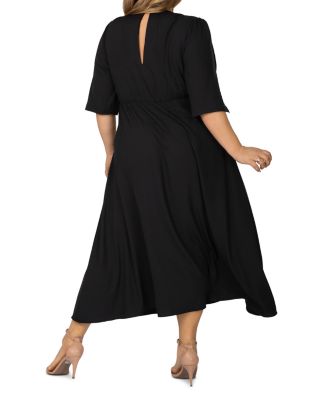 Slit-Sleeve Maxi Dress
