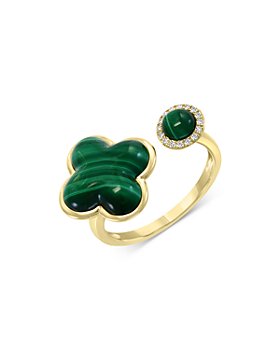Bloomingdale's - Malachite & Diamond Accent Open Ring in 14K Yellow Gold - 100% Exclusive