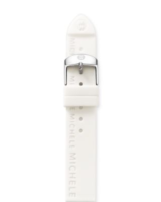 MICHELE White Silicone Watch Strap 