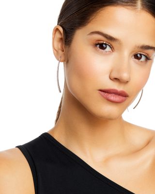 Diamond Threader Earrings in 14K White Gold, 1.50 tcw 