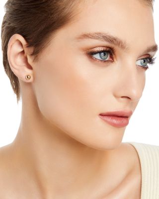 14K Yellow Gold Ball Stud Earrings 