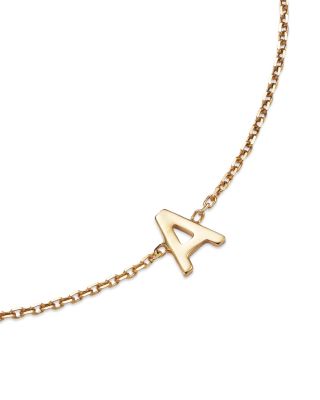 14K Yellow Gold Initial Chain Bracelet