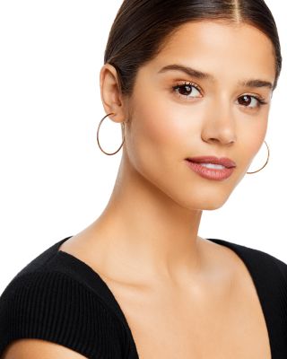 14K Yellow Gold Endless Hoop Earrings 