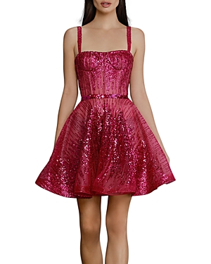 bronx and banco mademoiselle dress pink Bronx Banco Mademoiselle Dress in Pink Gold