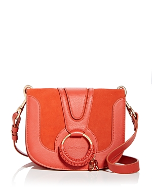 See By Chloé See By Chloe Hana Small Leather & Suede Crossbody In Earthy Red