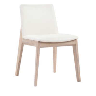 Deco Oak Faux Leather Dining Chair, Set of 2