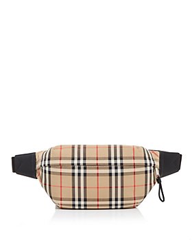Men's Check Coated Canvas Belt Bag by Burberry